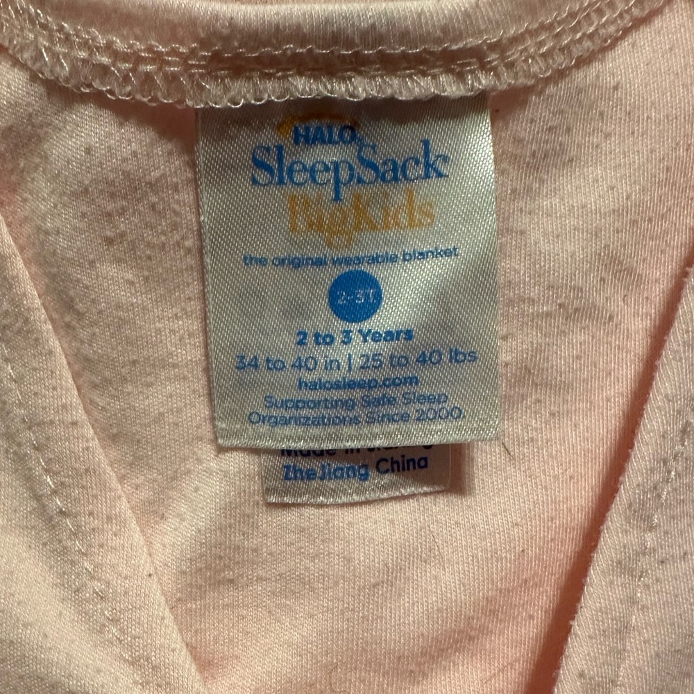 Halo SleepSack Big Kids Pink Cupcake Open Feet 2-3 years Comfy Cozy Pajamas